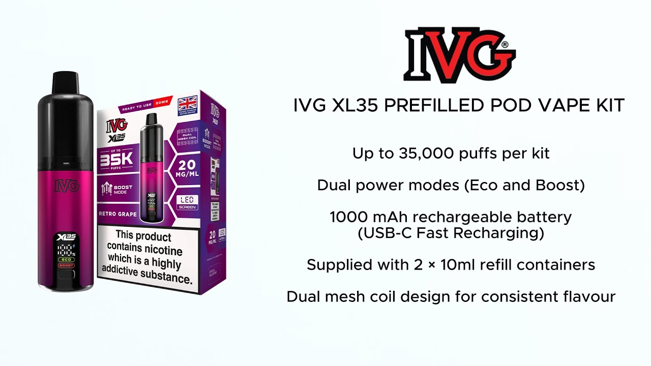 IVG XL 35 Pod Vape Kit Unboxing & Setup