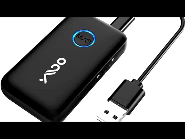  [Bluetooth Transmitter & Receiver] YMOO Bluetooth 5.3 Audio  Adapter for TV/Airplane/Bluetooth Headphones/Speaker, 3.5mm Jack Aux HiFi  Stereo, Dual Link AptX Adaptive, Low Latency for Flight, Travel :  Electronics