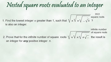 Nested square roots evaluated to an integer