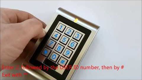 K401-I keypad - How to delete a PIN or fob