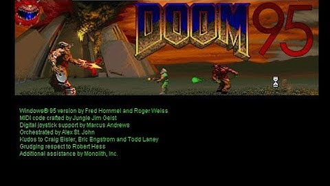 Windows 95 Electron App running DOOM