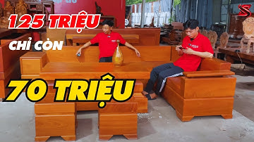 Giảm Cực Sâu 125 Còn 70 Triệu – Bộ Sofa Gõ Đỏ pachy HOT Nhất 2025 | Sơn Sập Gỗ