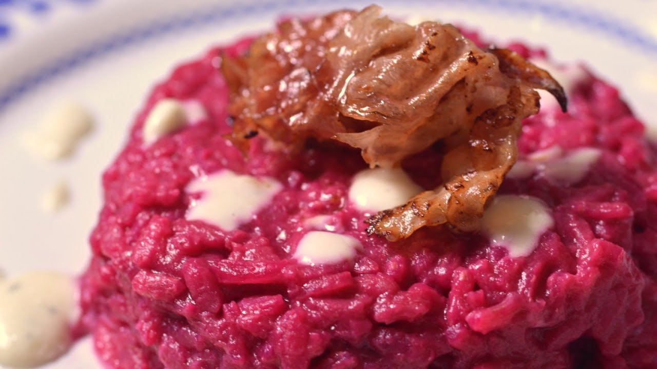 Risotto di Barbabietola rossa e crema di Parmigiano Reggiano