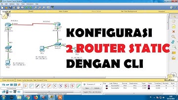 CARA KONFIGURASI 2 ROUTER STATIC DENGAN CLI CISCO PACKET TRACER