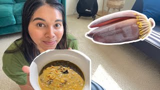 Goan Recipe - Sungta ghalun kelfulache tonak | Banana Flower Masala curry with Prawns goancuisine