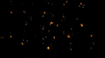 Fire Particles Effect Glowing Embers At Night 4K Video