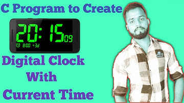 Write C Program to Create Digital Clock With Current Time | Ubuntu Linux