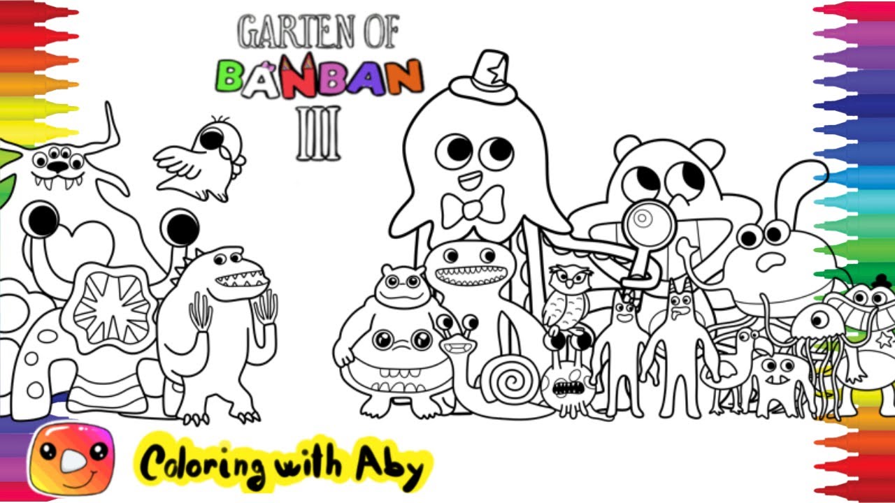 Garten Of Banban Chapter 3 New Coloring pages / How to Color All New  Monsters / Cartoon - On & On 