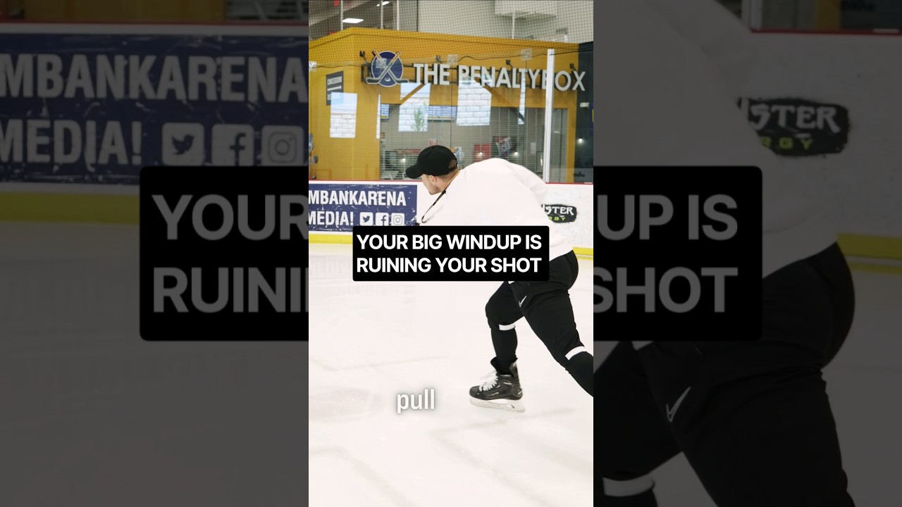 YOUR BIG WINDUP IS RUINING YOUR SHOT #hockeycoaching #hockeytraining