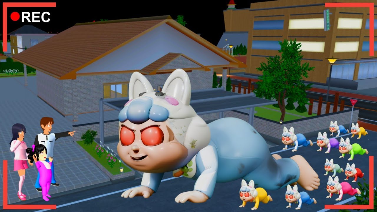 Yuta Mio Panik CCTV Merekam Pasukan Mainan BONEKA MERANGKAK PAPA MAMA Jadi Raksasa di Depan Rumah 😱