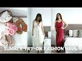 SUMMER TRY-ON FASHION HAUL for Postpartum | ASOS, Stradivarius, Reserved, H&M