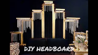 DIY CITY SKYLINE HEADBOARD- MADE WITH DOLLAR TREE POOL NOODLES