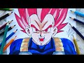 Como Desenhar o Vegeta SSJ Deus - how to draw vegeta SSJ God