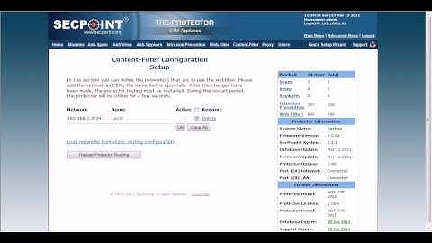 Protector UTM Web Filter Setup