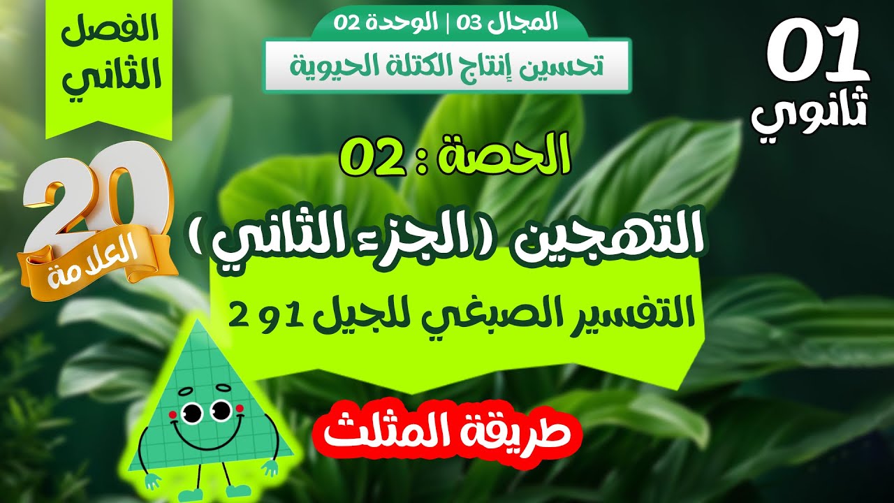 🔥التهجين وطريقة المثلث السحري🤩 التفسير الصبغي من الالف الياء🏅 اولى ثانوي | مراجعة بامتياز للاختبار