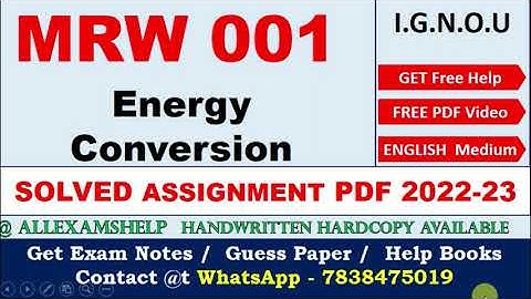 IGNOU MRW 001 SOLVED ASSIGNMENT for 2022-23 | IGNOU  Handwritten Assignment 2022-23 | @7838475019