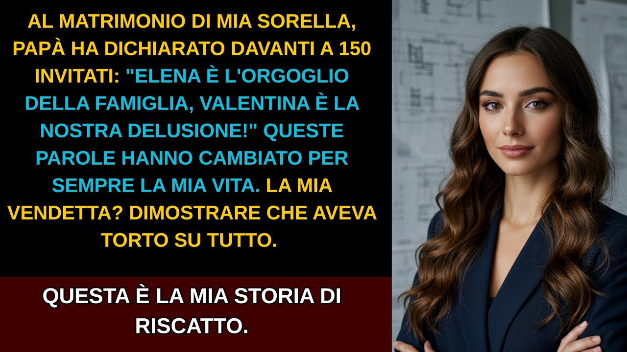 Al matrimonio di mia sorella, papà ha dichiarato: 