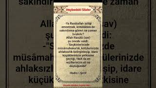 Emr-I Bil-Marûf Nehy-I Anil-Münker Hadis Üzelsözler Şfet