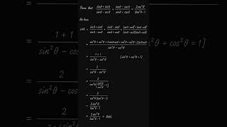 # class10 #Trigonometry #StudyTips #MathHelp #STEM #MathProof #IdentityConquered