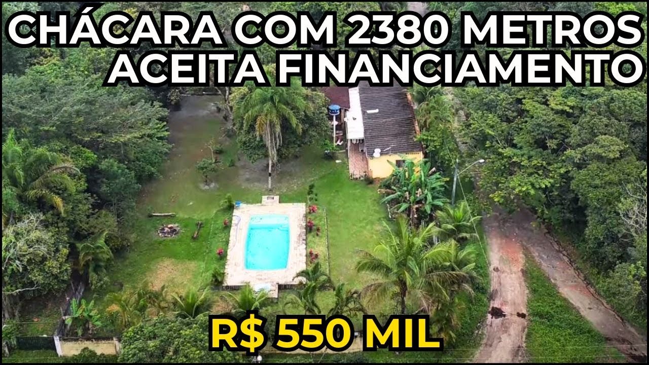 REF: 46 | CHÁCARA R$ 550 MIL COM PISCINA EM ITANHAÉM LITORAL SUL DE SP ACEITA FINANCIAMENTO BANCÁRIO