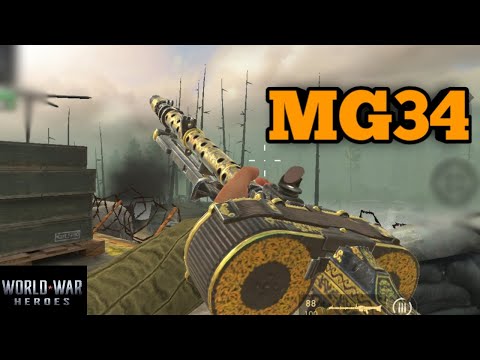 Видео: World war Heroes обзор на пулемёт MG34/прицелы/