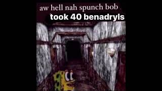 ah hell nah spunch bob took 40 benadryls