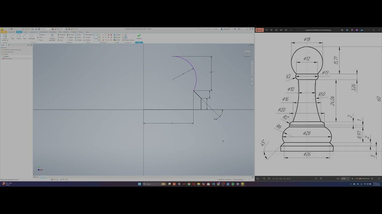 Tutorial Pieza 3 Inventor - YouTube