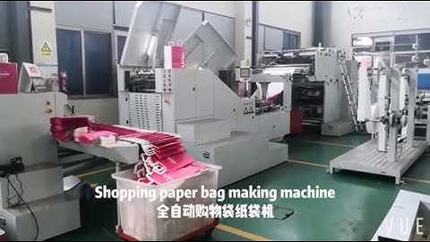 PAPER BAG MAKING MACHINE WITH FLAT HANDLE