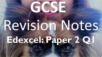 Edexcel GCSE English Language Paper 2: Question 1 - Revision Notes