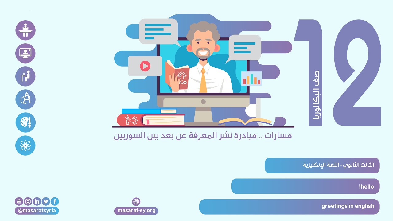 Greetings in English | درس !Hello | اللغة الإنكليزية الثالث الثانوي