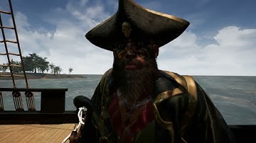 Pirate on the ship. Unreal engine 5.1
