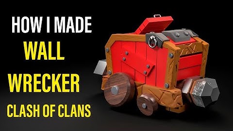 3D Wall Wrecker Clash of Clans Modelling process in Blender Tutorial