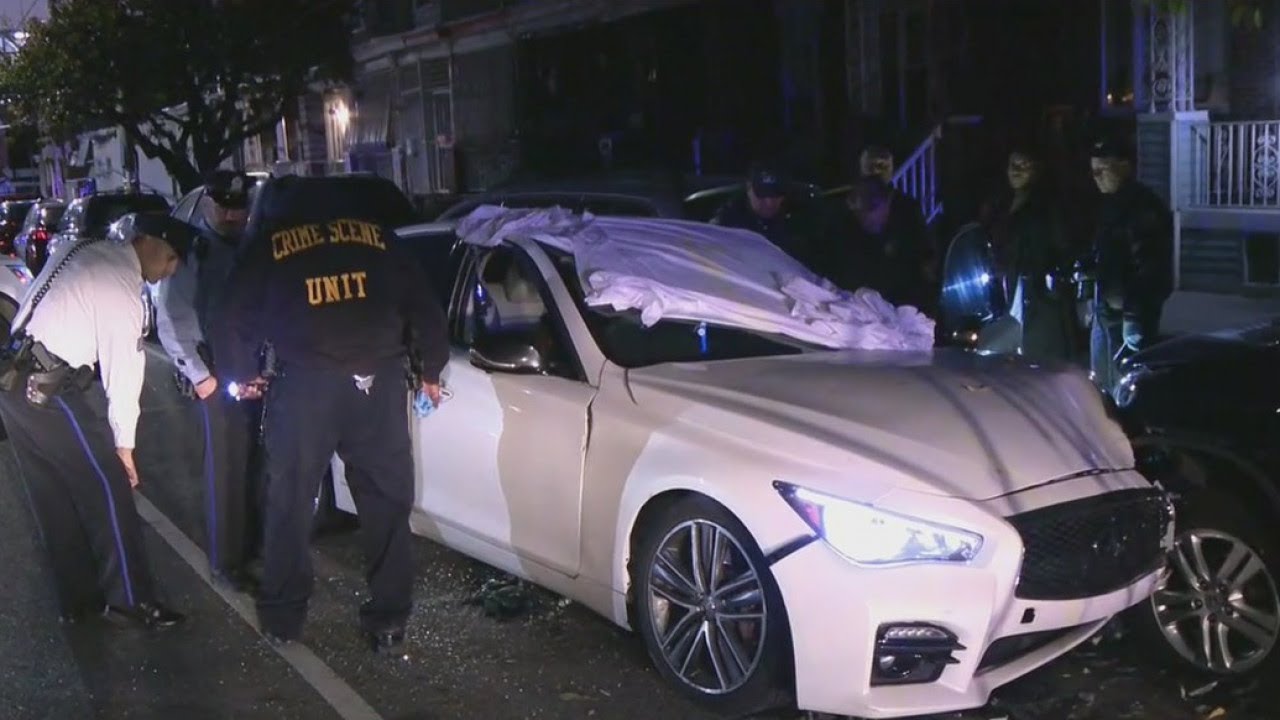 Man found shot dead inside crashed car in Philadelphia - YouTube