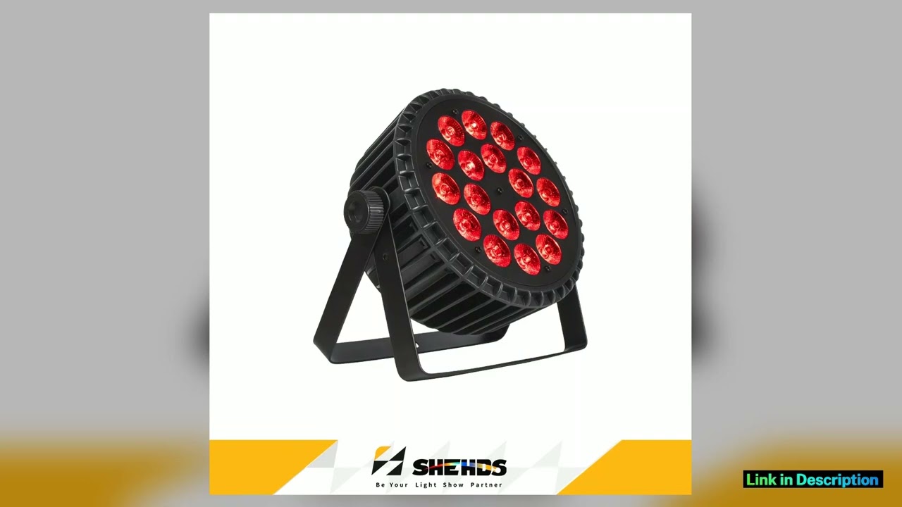 SHEHDS Aluminum Alloy LED Flat Par 18x18W RGBWA Light UV Fast Shipping DMX 512 With Fight Case For