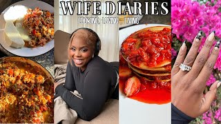 I Cook Alot As A Wife +Fried Rice,Egg sauce+My Higher Self Morning Routine+New nails|LYDIA STANLEY