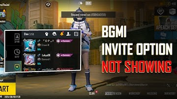 BGMI INVITE OPTION NOT SHOWING | BGMI GLITCH