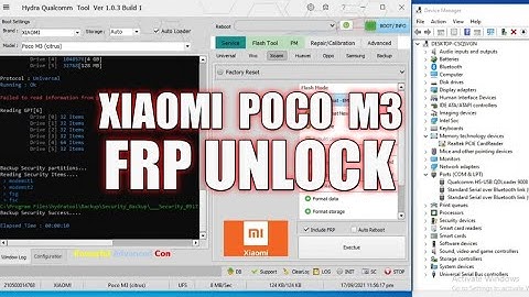 XIAOMI POCO M3 FRP Unlock With Hydra Tool