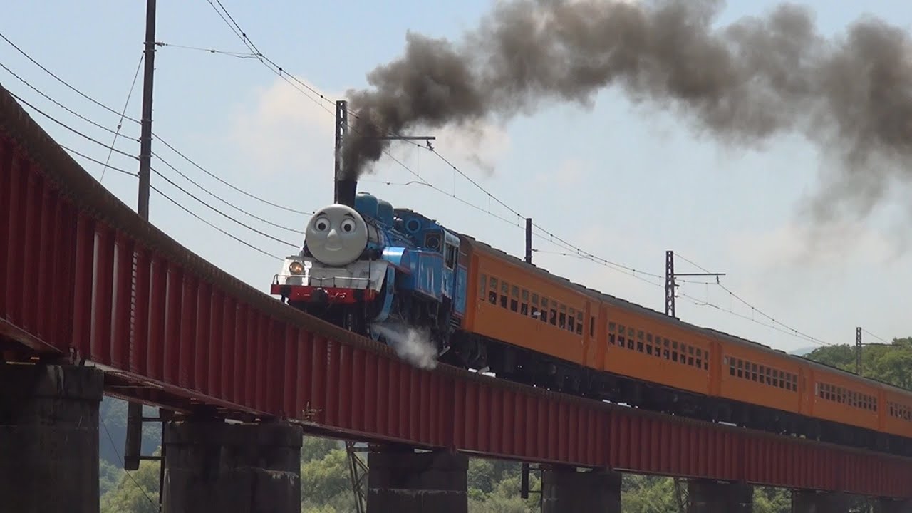 【大井川鐡道】《トーマス13号》[抜里]～[川根温泉笹間渡]間、『大井川第一橋梁』通過シーン