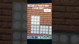 How to build solar panels in Minecraft.  #solar #solarpanel #build #fun #play #minecraft