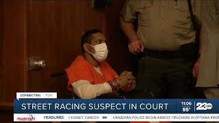Street racing suspect appears in court