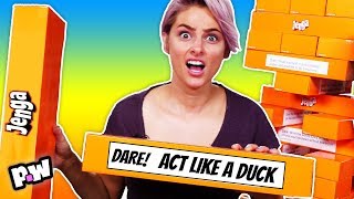 Giant Jenga Truth or Dare Challenge - Summer Vacation Edition!