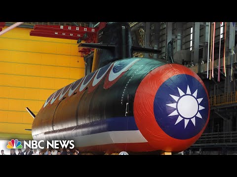 Taiwan launches its first domestically produced submarine for testing