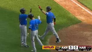Eric Haase homers twice to pace Akron's offense