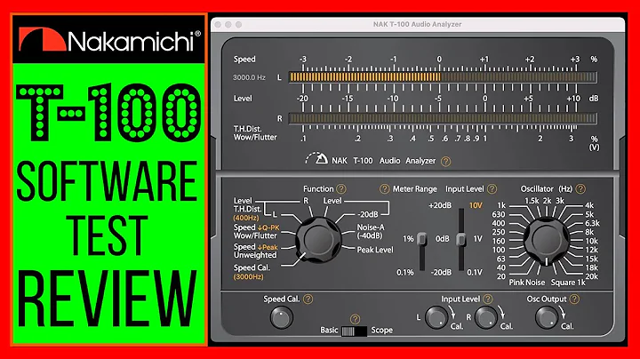 Nakamichi T-100 Analog Digital Simulator Software Review. Cheap Tape Deck Analyzer.