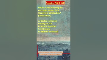 AWS Solutions Architect Associate Certification Practice Questions | Question No. 170 #aws #shorts