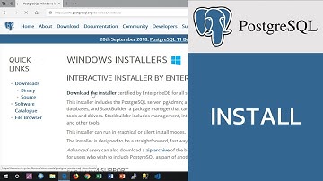 สอน PostgreSQL: การติดตั้ง PostgreSQL 10 บน Windows 10