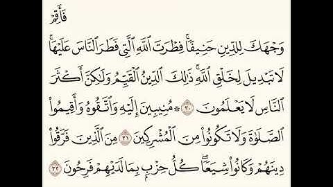 تلاوه الايات(٣٩-٣٢) من سورة الروم بصوت محمد أيوب