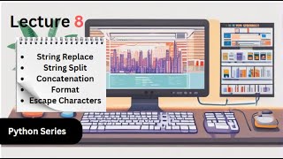 Lecture 8 | Python | Replace, Split, Concatenation, Format, Escape Characters & More | Neelmani
