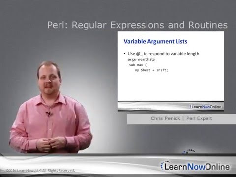 Regular Expressions and Routines - Perl Preview (3 of 3)