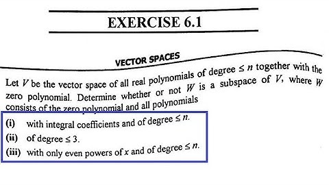 (Lecture#29,13-8-2020,Linear Algebra) Mathematical Methods(Exercise 6.1, Q#8(i)(ii)(iii))|Subspaces|